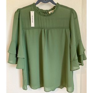 Monteau Sage Green Blouse